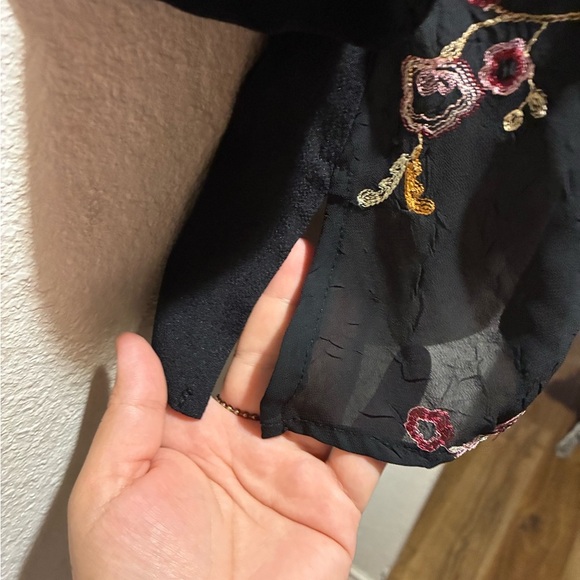 Spencer Alexis Floral Leopard Embroidered
Satin Silk Blend Kimono Jacket M - Picture 8 of 15